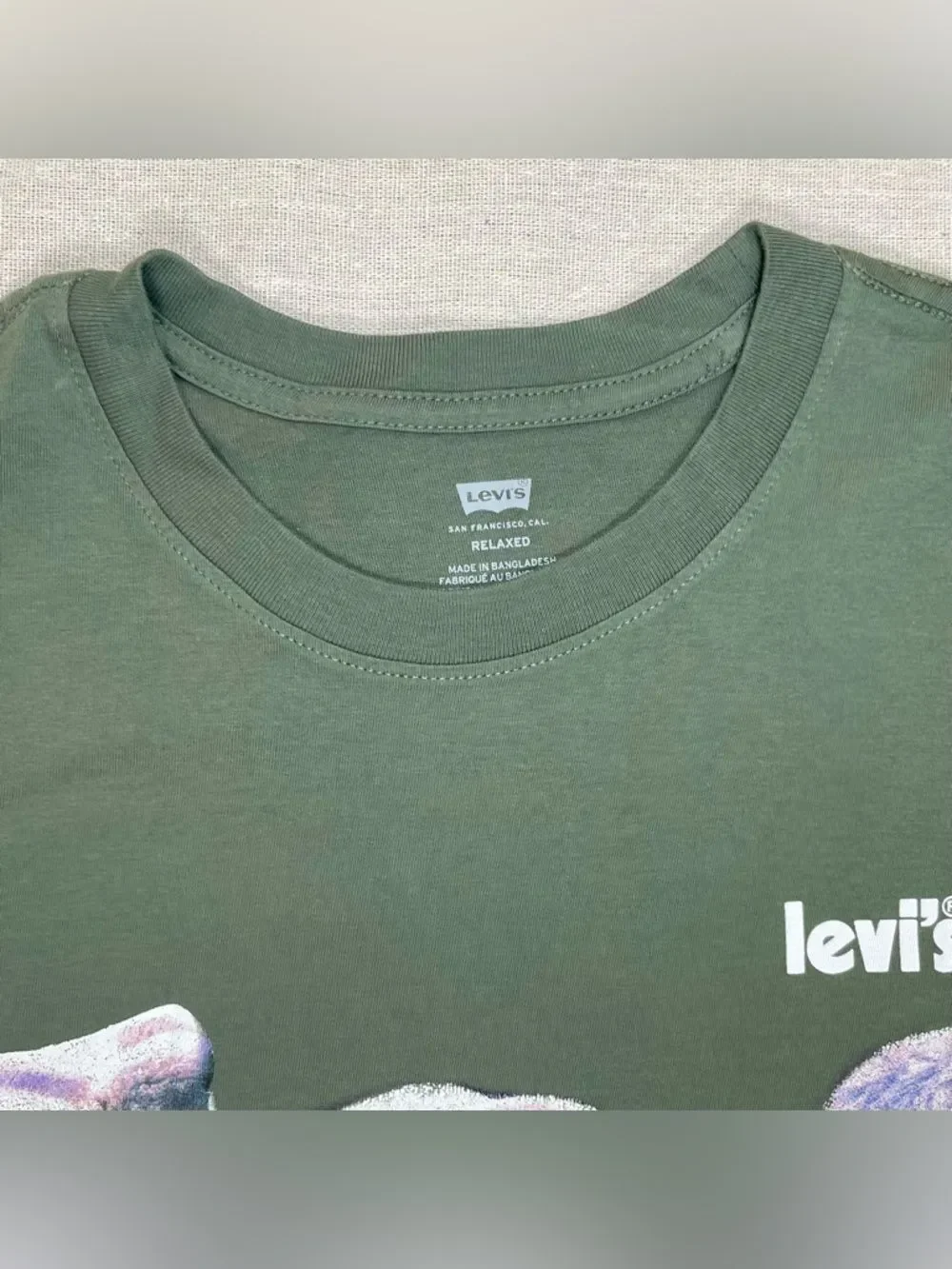 Levi's | NWOT Green Wild Alaska Bear Graphic Relaxed Tee | L